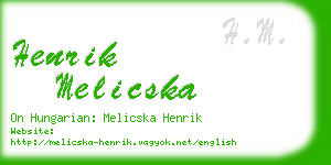 henrik melicska business card